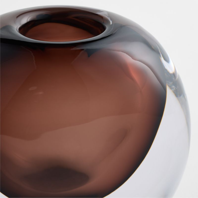 Cognac Small Brown Glass Vase 5" by Laura Harrier and Tiffany Howell - image 3 of 5