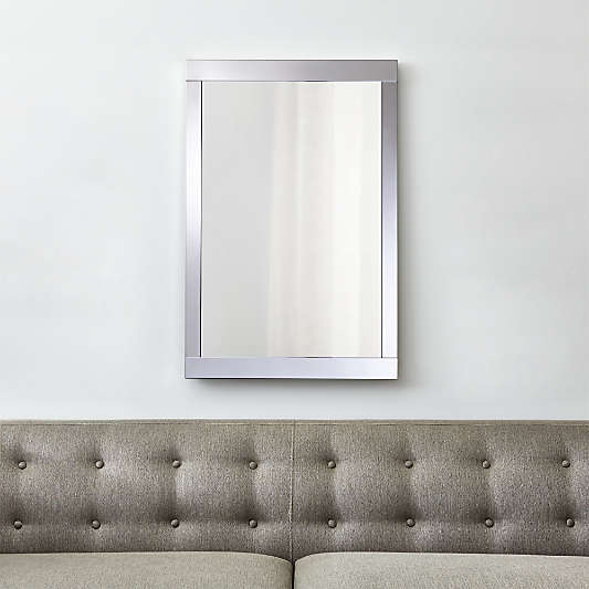 Colby Chrome Metal Framed Wall Mirror