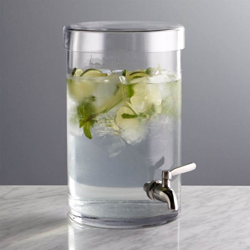 1.5-Gallon Cold Drink Dispenser with Bash Silver Stand