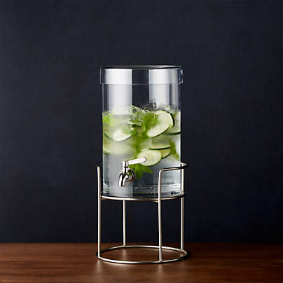 1.5-Gallon Cold Drink Dispenser with Silver Stand