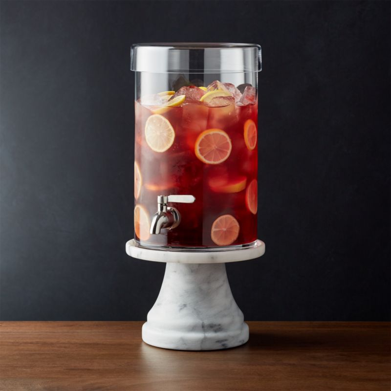 Classic Crystal Beverage Dispensers - Iron Accents