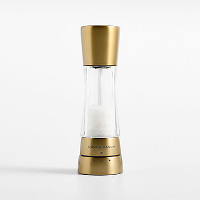 View Cole & Mason Derwent Gold Finish Adjustable Salt Mill details