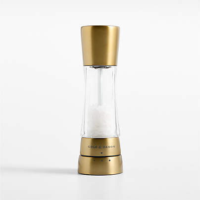 Cole & Mason Derwent Gold Finish Adjustable Salt Mill
