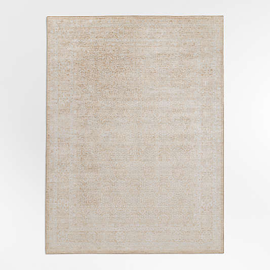 Colesbourne Wool Blend Traditional Handwoven Light Blue Rug