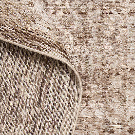 Colesbourne Wool Blend Traditional Handwoven Brown Rug Swatch 12"x18"