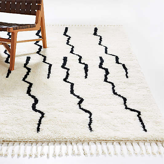 Coleto Black and White Abstract Rug
