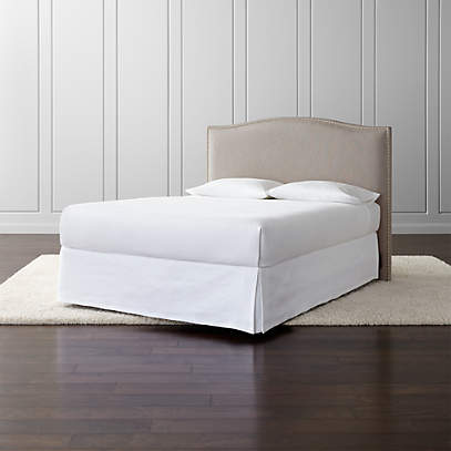 Colette Upholstered Curved Headboard, Metal Bed Frame With Curved Headboard