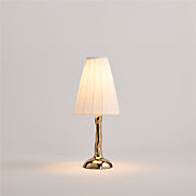 Trousdale Brass Perforated Metal Mini Table Lamp 15"