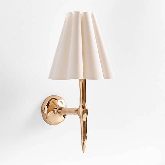 Colette Hammered Brass Wall Sconce Light