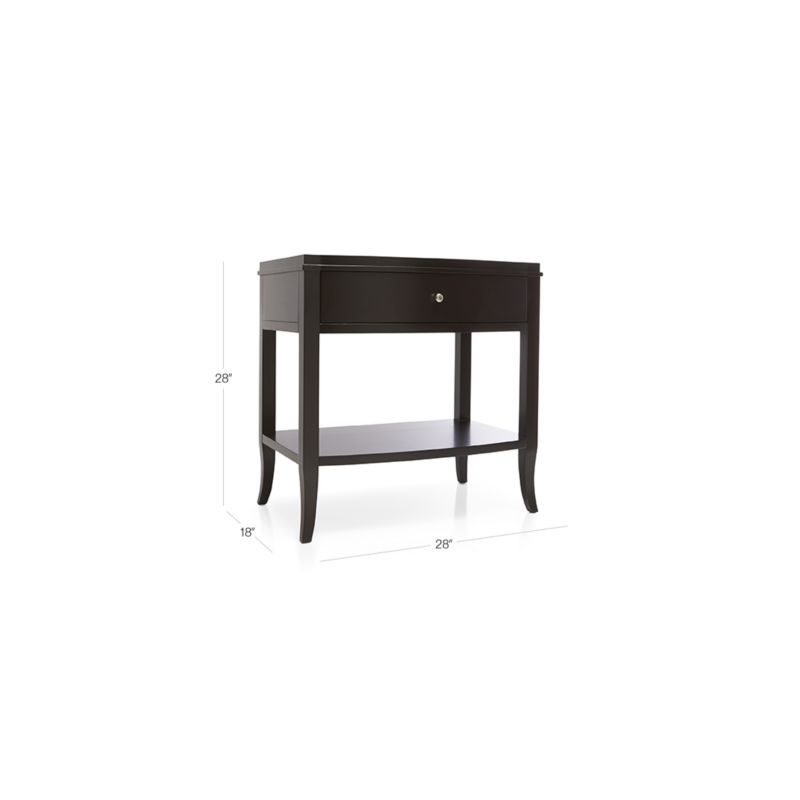 View Colette Espresso Nightstand - image 2 of 9