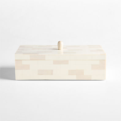 View Colette Large 12" Resin Decorative Box by Laura Harrier and Tiffany Howell details