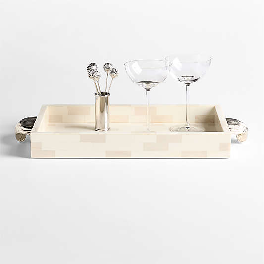 Colette Resin 19" Decorative Tray by Laura Harrier and Tiffany Howell