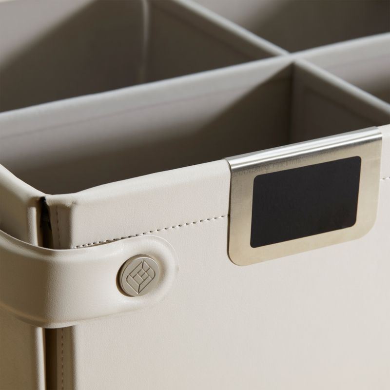 Folden Lane Medium Cream White Rectangular Collapsible Storage Baskets ...