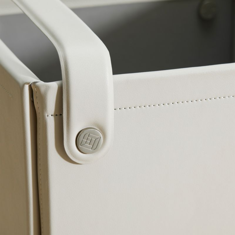 Folden Lane Medium Cream White Rectangular Collapsible Storage Baskets ...