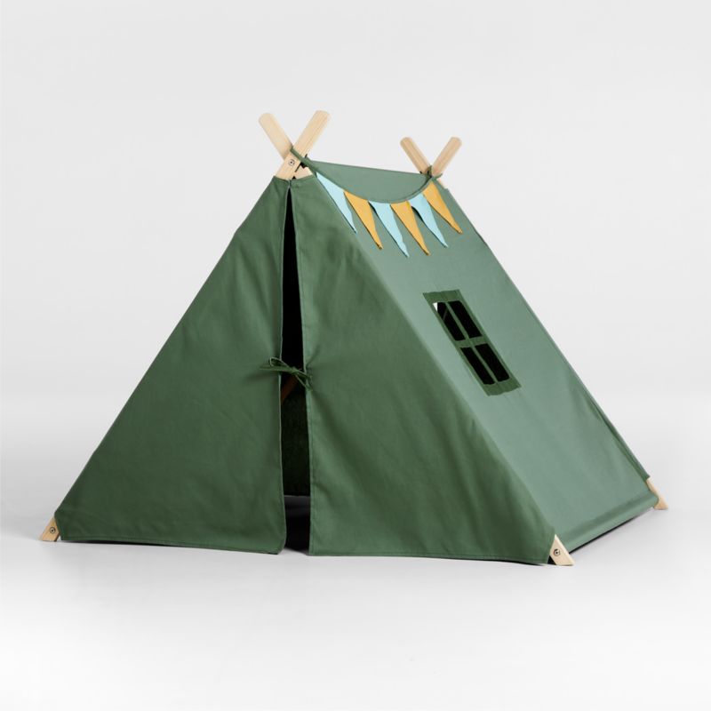 Green Collapsible Kids Canvas Play Tent - image 9 of 12