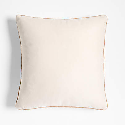 Collins Twill Weave 20"x20" Cream Outdoor Throw Pillow by Jake Arnold