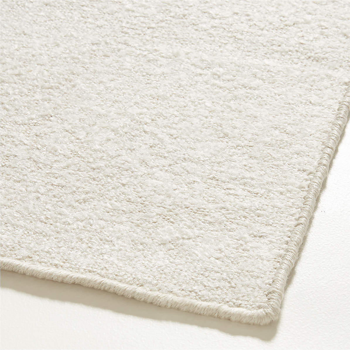 Orly Wool Blend Textured Ivory Rug Swatch 12x18