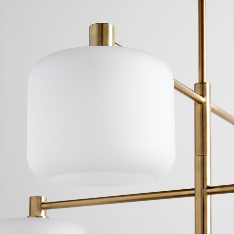 Colombe Burnished Brass and Glass Flush Mount Light + Reviews