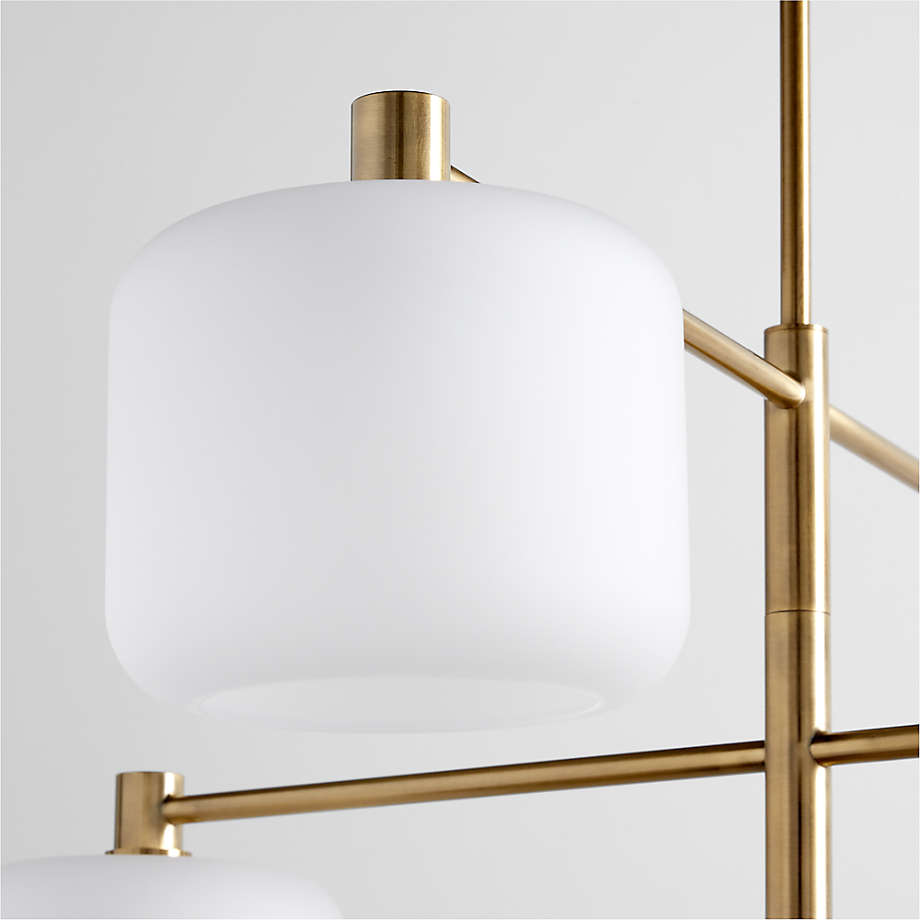 Colombe Burnished Brass and Glass Single Light Wall Sconce +