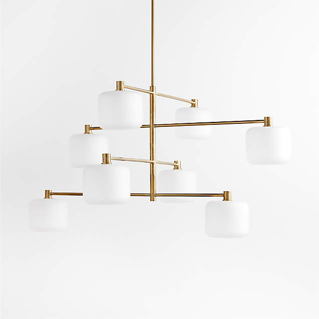 Clive Large Brass Chandelier Light + Reviews Crate & Barrel Canada