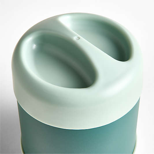 Green Colorblock Insulated Stainless Steel Vacuum Kids Food Thermos