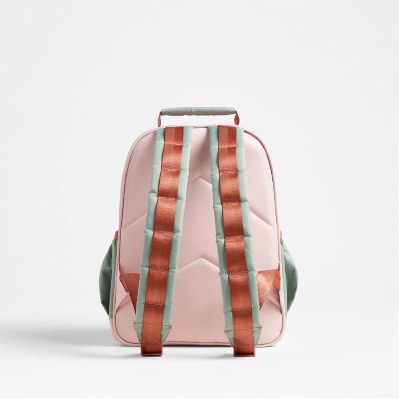 Colorblock Pink and Mint Green Small Kids Backpack with Side Pockets - image 9 of 16