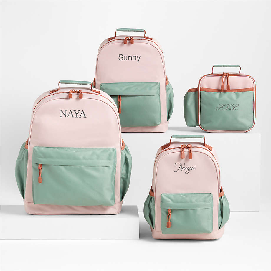 Pink and green store backpack