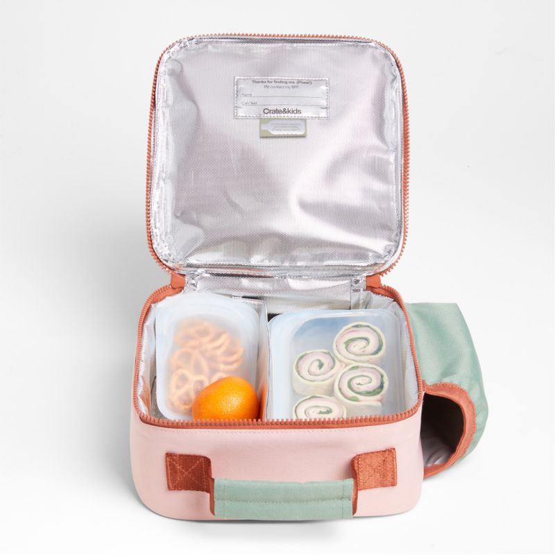 Colorblock Pink and Mint Green Soft Insulated Kids Lunch Box - image 8 of 13