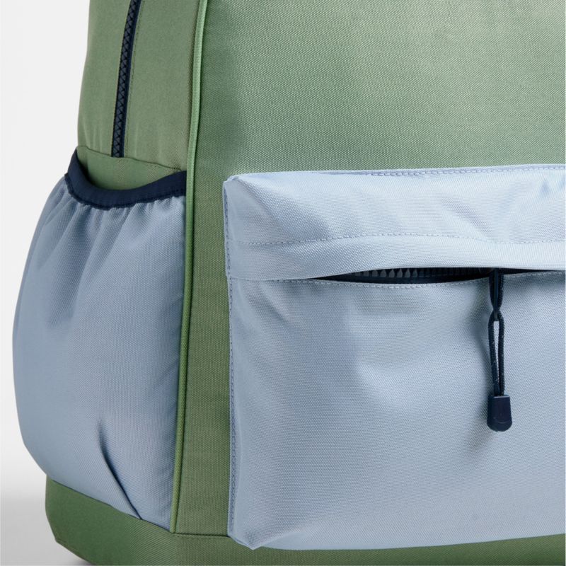 Colorblock Green and Blue Large Kids Backpack with Side Pockets - image 11 of 16