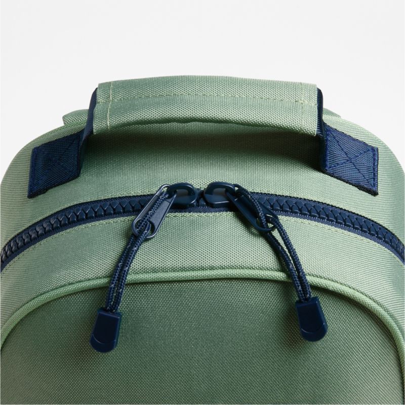 Colorblock Green and Blue Small Kids Backpack with Side Pockets - image 8 of 14