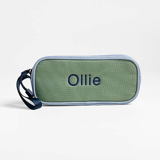 Dreamer Colorblock Green and Blue Soft Kids Pencil Case