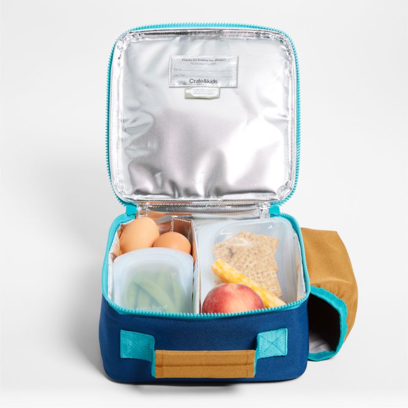 Colorblock Navy and Ochre Soft Insulated Kids Lunch Box - image 6 of 12