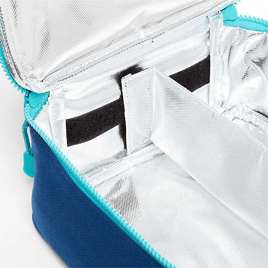 Colorblock Navy and Ochre Soft Insulated Kids Lunch Box