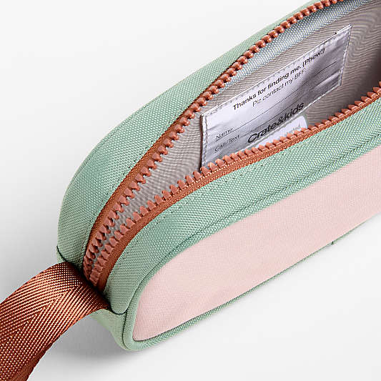 Pink and Mint Green Colorblock Soft Kids Pencil Case