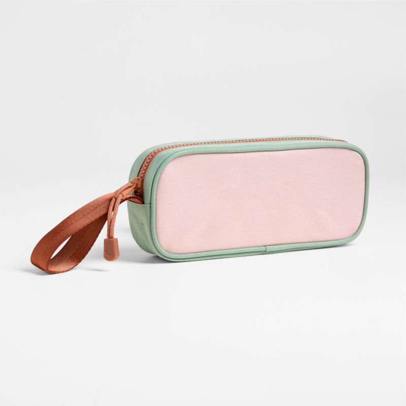 Colorblock Pink and Mint Green Soft Kids Pencil Case