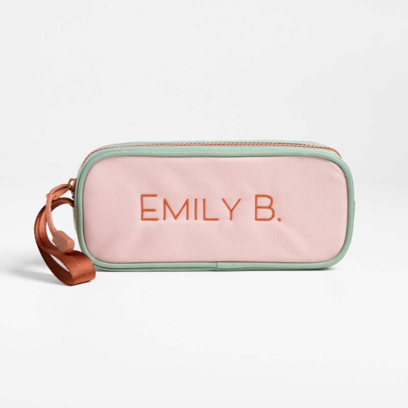 Colorblock Pink and Mint Green Soft Kids Pencil Case
