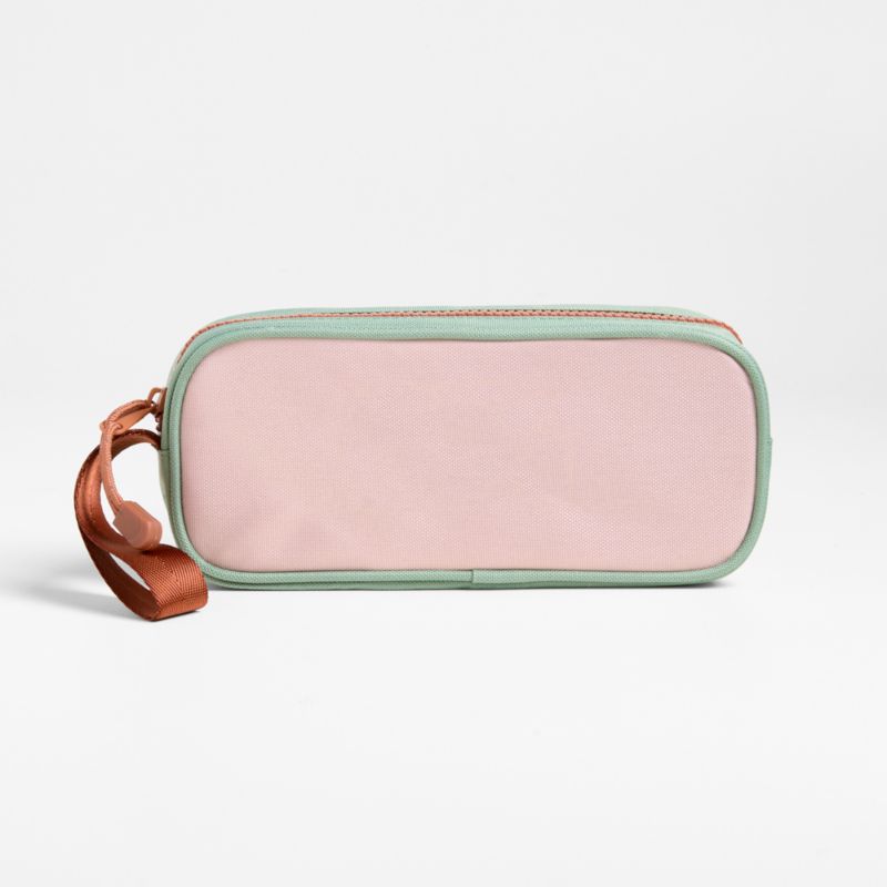 Colorblock Pink and Mint Green Soft Kids Pencil Case