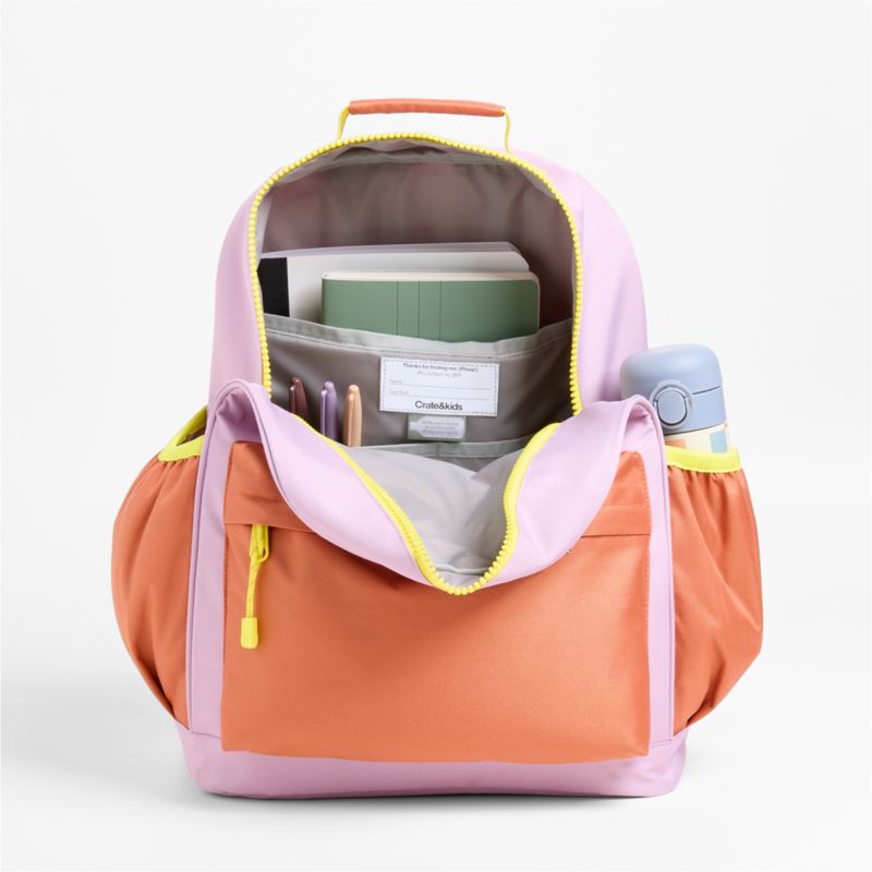 Colorblock and Kids Backpack with Side Pockets