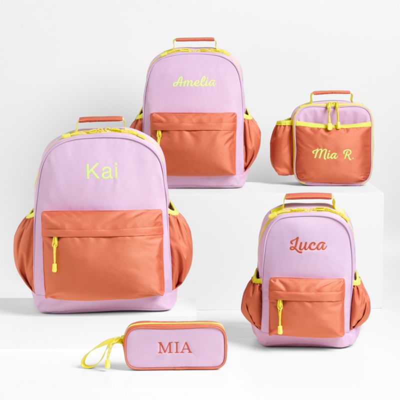 Colorblock and Kids Backpack with Side Pockets