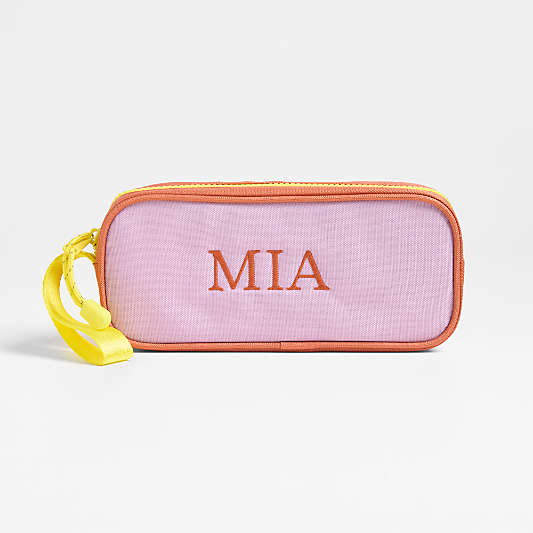 Colorblock Purple and Orange Soft Kids Pencil Case