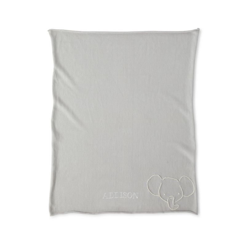 Comfy Critter Grey Elephant Baby Stroller Blanket - image 5 of 9