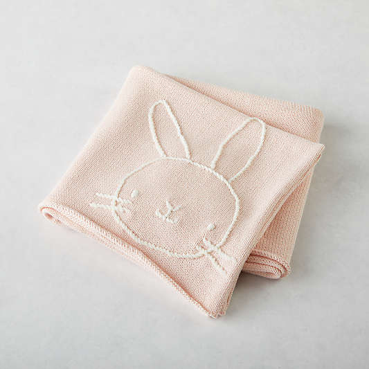 Comfy Critter Pink Bunny Baby Stroller Blanket