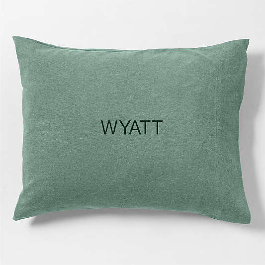 Comfy Tee Organic Cotton Jersey Green Standard Bed Pillow Sham