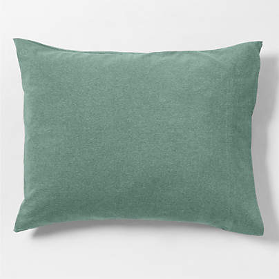 Comfy Tee Organic Cotton Jersey Green Standard Bed Pillow Sham