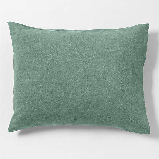 Comfy Tee Organic Cotton Jersey Green Standard Bed Pillow Sham