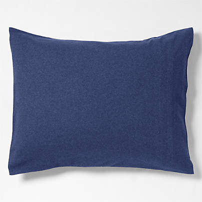 Comfy Tee Organic Cotton Jersey Navy Standard Bed Pillow Sham
