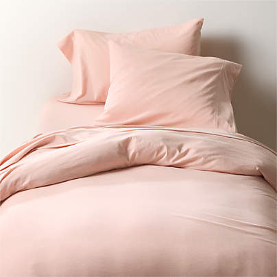 Comfy Tee Organic Cotton Jersey Pink Twin XL Duvet Cover