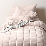 Comfy Tee Organic Cotton Jersey Pink Stripe Twin XL Duvet Cover