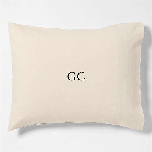 Comfy Tee Organic Cotton Jersey Beige Standard Bed Pillow Sham
