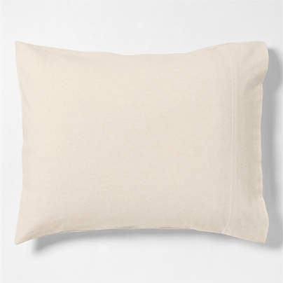 Comfy Tee Organic Cotton Jersey Beige Standard Bed Pillow Sham